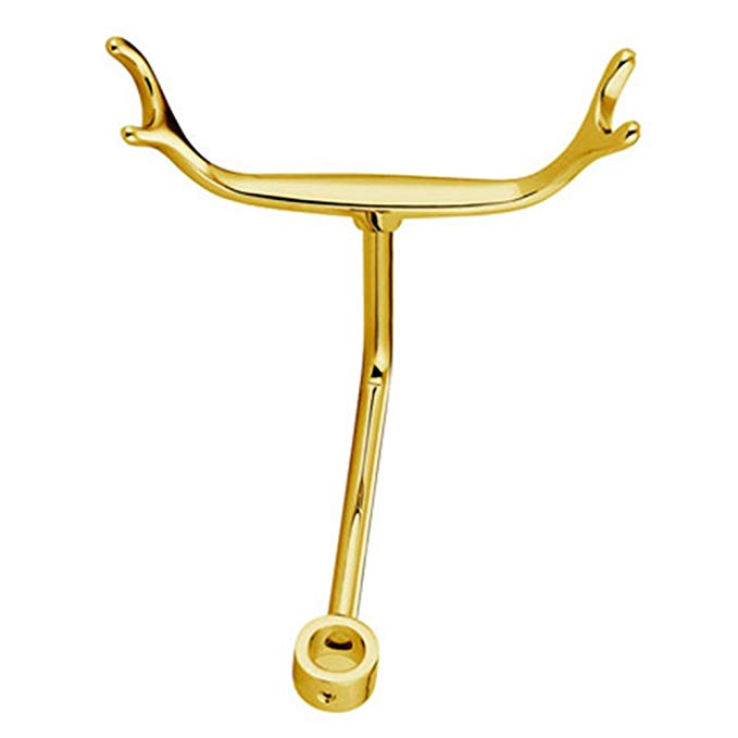 Shower Pole Holder in Polished Brass Finish