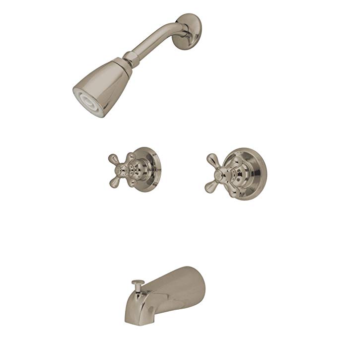 Elements of Design Magellan EB248AX Tub and Shower Faucet, Satin Nickel