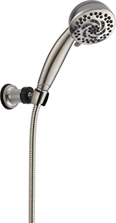 Delta 5-Spray Touch Clean Wall-Mount Hand Held Shower with Hose, Stainless 55436-SS-PK