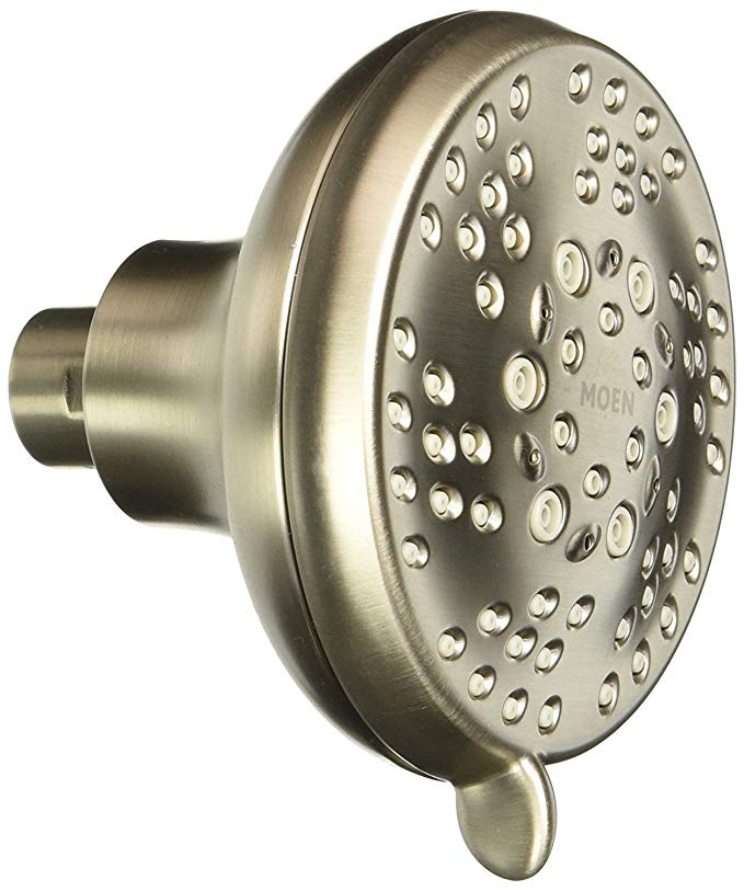 Moen 26500SRN Refresh 5 Fucntion Shower Head With 2.5 GPM High Pressure Flow Rate, Brushed Nickel
