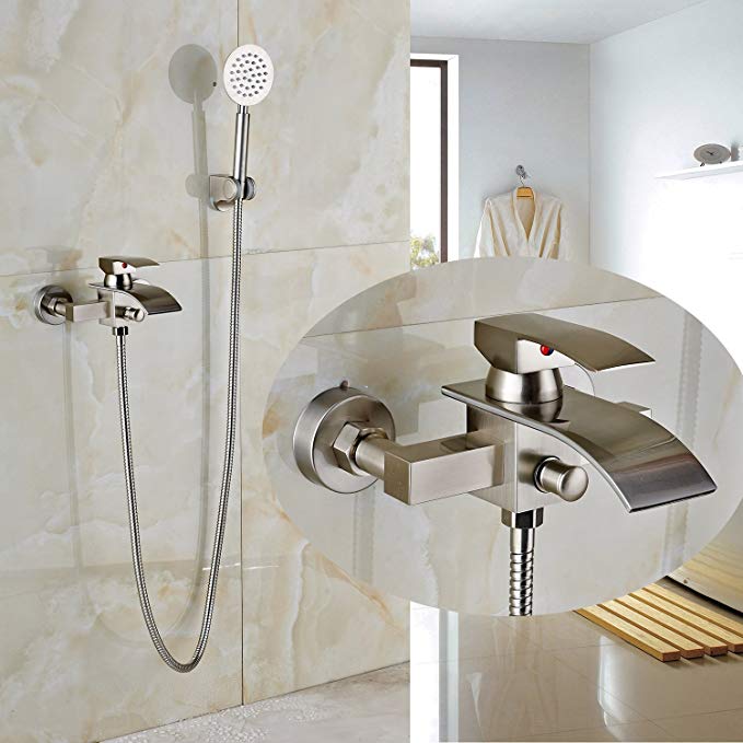 Rozin Bathroom Wall Mounted Tub Faucet with Handheld Showerhead