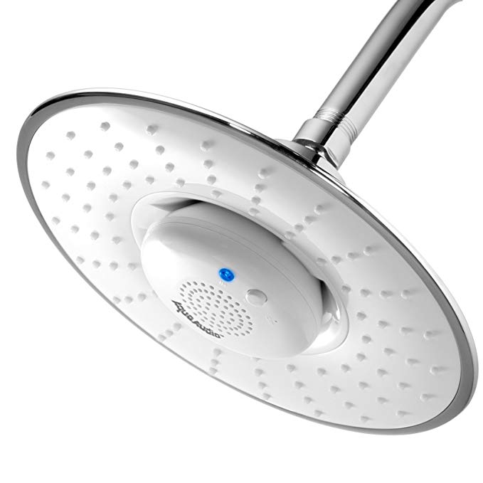 AquaAudio 2.5 GPM Relaxing & Soothing Ultra-Wide Powerful Drenching Rain Shower Head with Bluetooth Speaker / 8.5