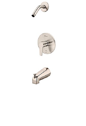 Pfister Pfirst Modern R89-070K 1-Handle Tub & Shower, Trim Only Less Showerhead, in Brushed Nickel
