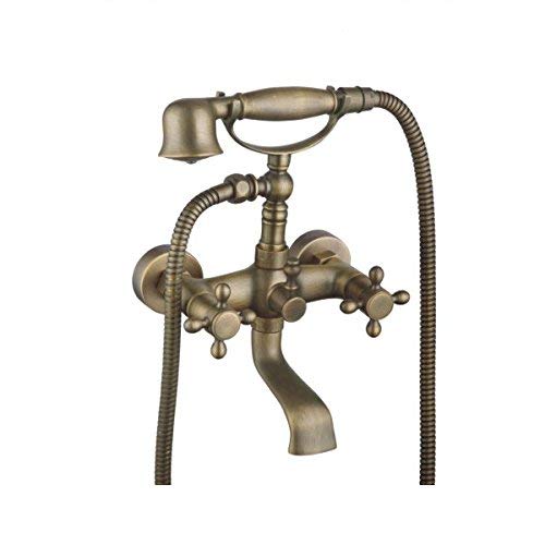 Amyfaucet Brass Wall Mounted Shower Set Bathtub Faucet with Hand Shower Telephone Style Z2015088305
