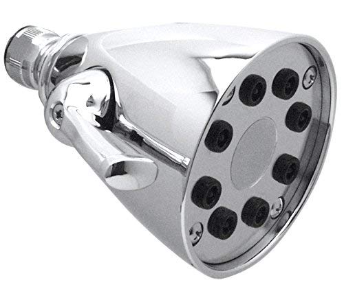 Huntington Brass 139-01 Eight Jet 3-5/8-Inch High Pressure Adjustable Shower Head, Polished Chrome
