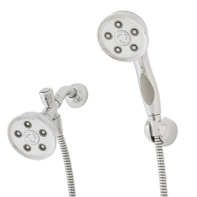 Speakman VS-113014 Caspian Anystream 2.5 GPM Hand Shower and Shower Head Combo, Polished Chrome