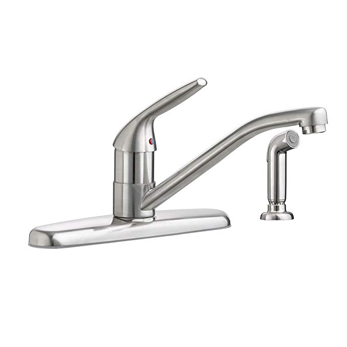 American Standard 4175701F15.075 1.5 GPM Colony Choice 1-Handle Kitchen with Side Spray Faucet, Stainless Steel