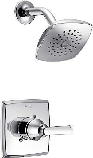 Delta Ashlyn 14 Series Single-Function Shower Trim Kit with Single-Spray Touch Clean Shower Head, Chrome T14264 (Valve Not Included)