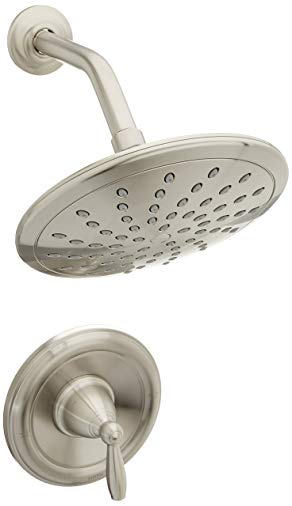Moen T2252EPBN Brantford Shower Only System with Rainshower Showerhead without Valve, Brushed Nickel