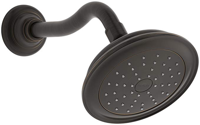 KOHLER K-72774-2BZ Artifacts Single-function 2.0 gpm showerhead with Katalyst spray, Less Showerarm and Flange, Oil-Rubbed Bronze
